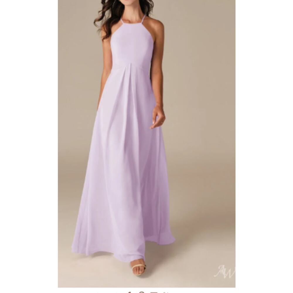 Elegant Lilac Halter Maxi Dress - Brand Unspecified